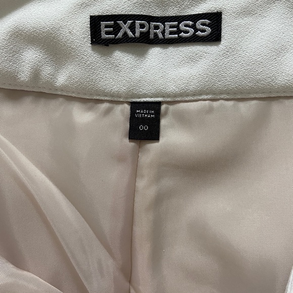 Express Pleated Dress Shorts in Ivory - Picture 3 of 4